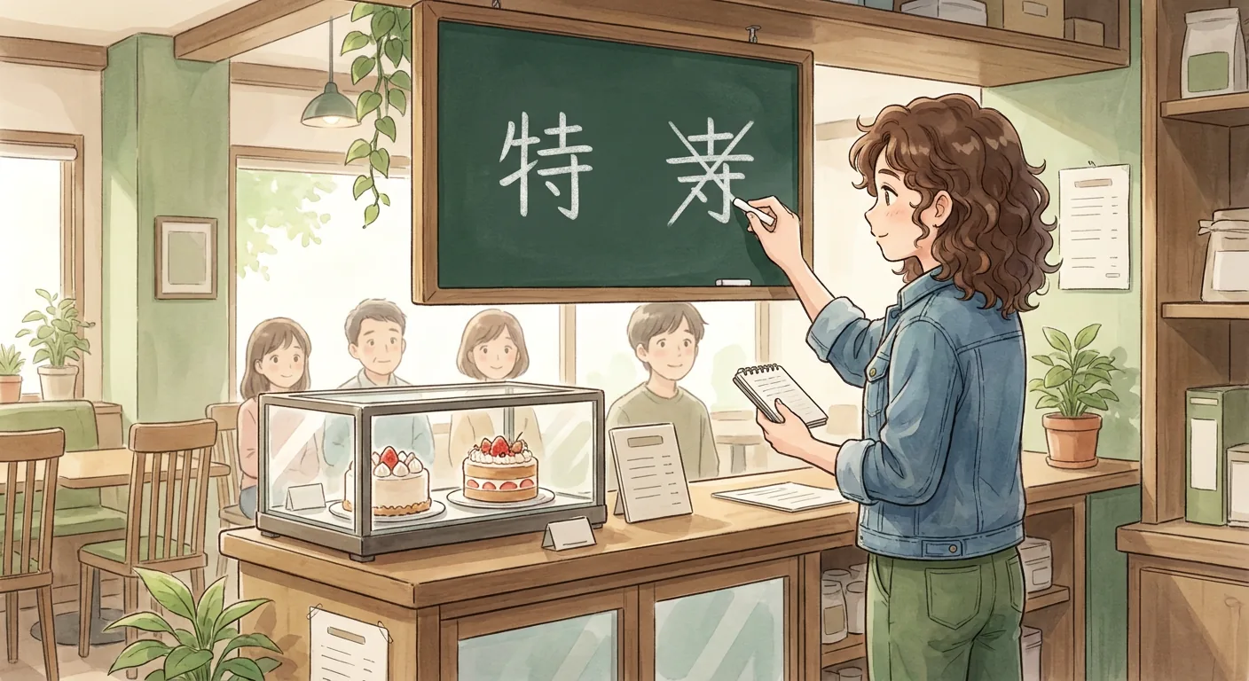 Maya sits at a table in the café, looking thoughtfully at the book she holds open in her hands.