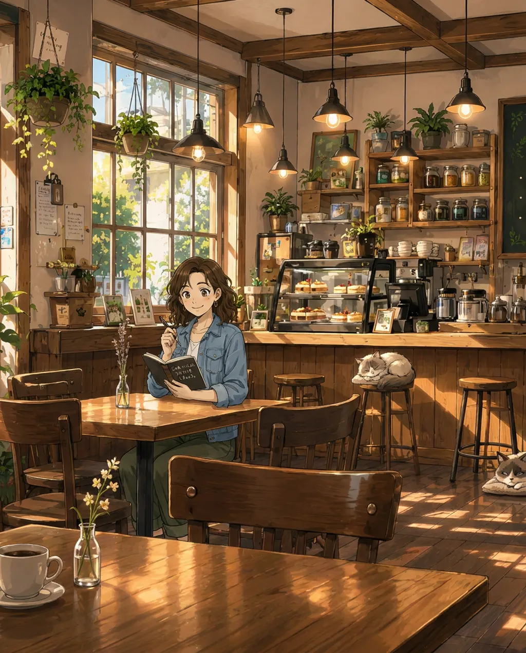 Illustration of Komorebi House café: Maya Torres. Roles are settled.